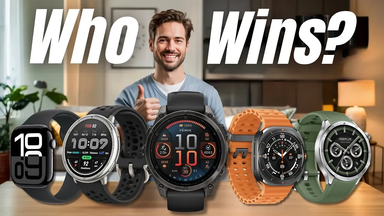 Collection of top-rated smartwatches for 2026 including fitness and health tracking devices
