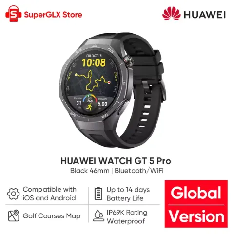 Huawei Watch GT 5 Pro with premium titanium case and long battery life