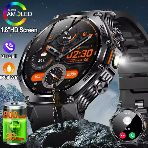 Lige smartwatch with extended battery life and water resistance