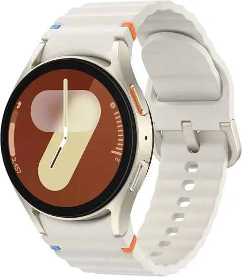 Samsung Galaxy Watch 7 smartwatch with circular AMOLED display and rotating bezel