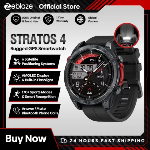 Zeblaze Stratos 4 ultra-budget smartwatch with AMOLED display