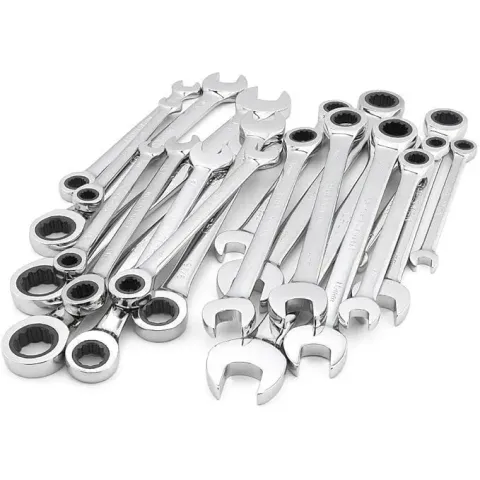 Craftsman 20-piece universal combination wrench set with SAE and metric wrenches in blow-molded storage case
