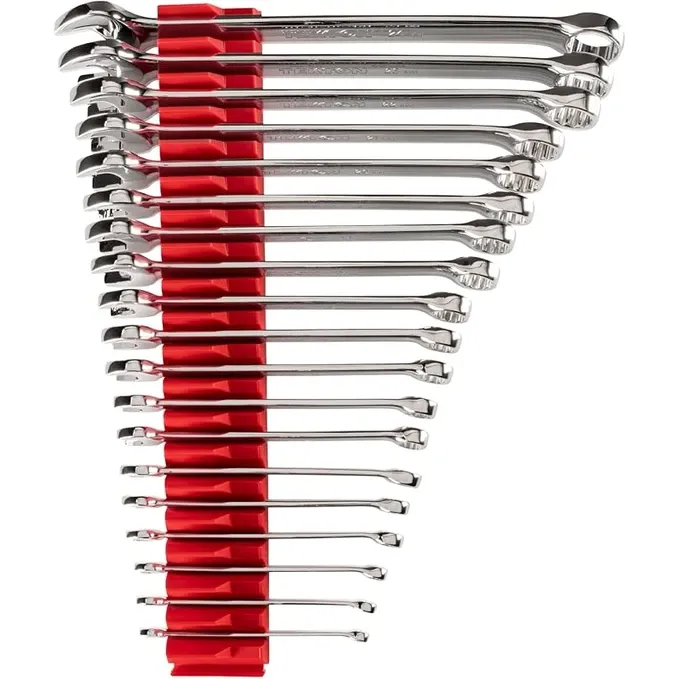 TEKTON Long Pattern Combination Wrench Set — Best Value TEKTON long pattern combination wrench set with SAE sizes in roll-up storage pouch