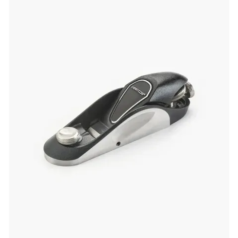 Veritas DX60 low-angle block plane with green body and Norris-style adjustment mechanism