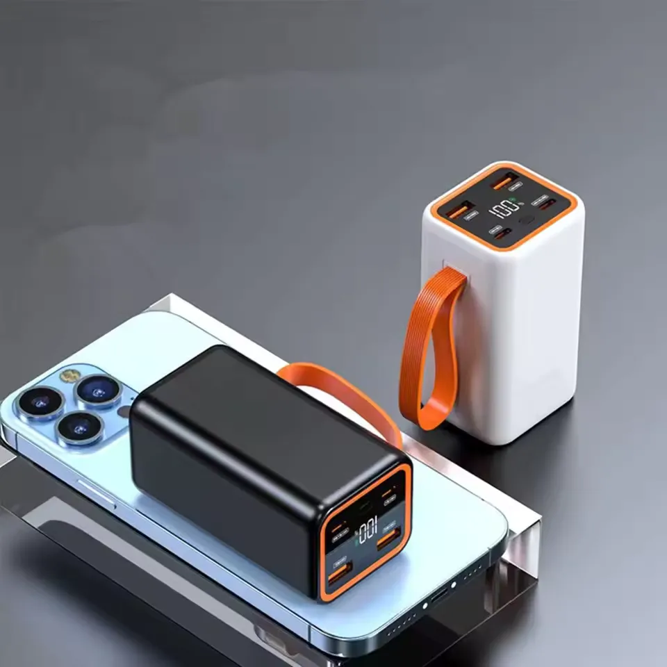 21700 battery storage case 4-slot with LCD voltage display fast charging port and power bank function