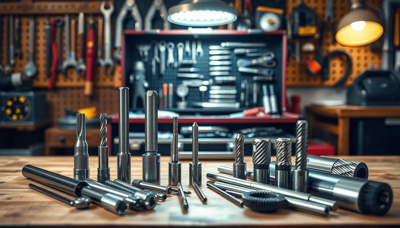Best cutting tools and thread taps from AliExpress {year} on a machining workshop workbench