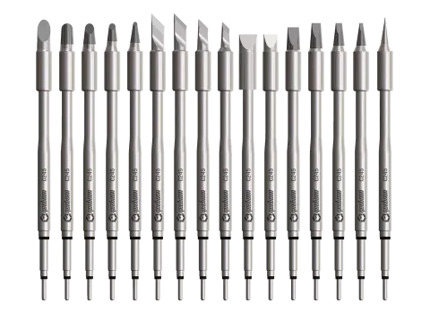 C245 replacement soldering tips compatible with JBC 939 938 965 914 stations showing precision machining