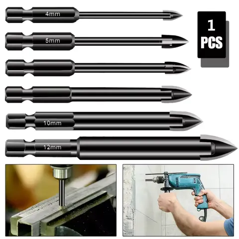 Diamond core drill bit hole saw set 4mm to 12mm for drilling tile glass ceramic stone and concrete