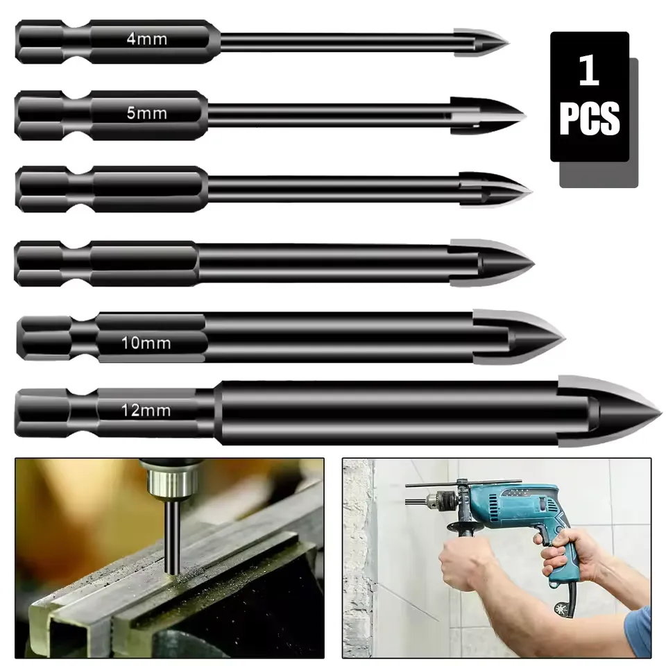 Diamond core drill bit hole saw set 4mm to 12mm for drilling tile glass ceramic stone and concrete