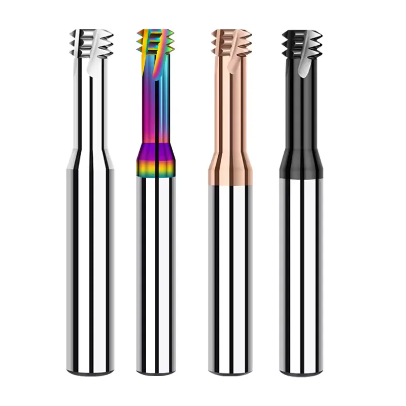 DLC Coated Thread Milling Cutters M1–M16 — Best for Aluminum and Non-Ferrous Alloys DLC coated thread milling cutters M1-M16 HRC65 3-flute tungsten carbide for aluminum and alloy threading
