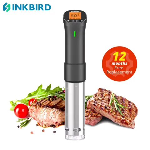 INKBIRD ISV-200W Wi-Fi sous vide immersion circulator with stainless steel body on modern kitchen counter