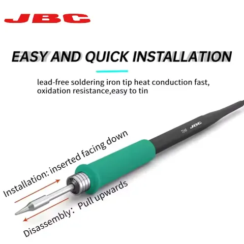 JBC C245 original soldering tips showing precision tip geometry for T245-A handle