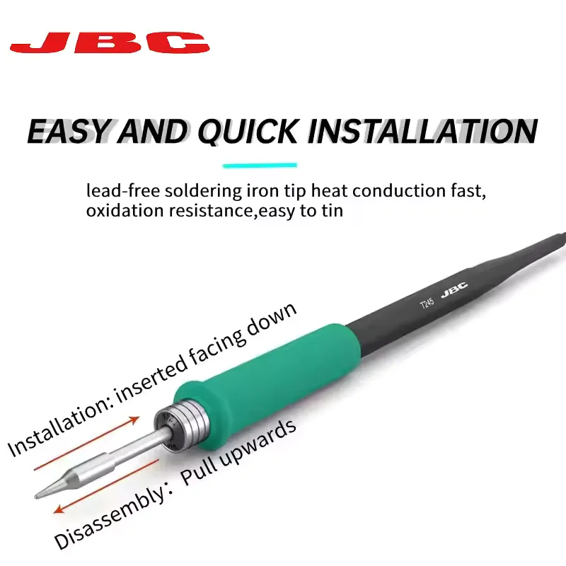 JBC C245 original soldering tips showing precision tip geometry for T245-A handle