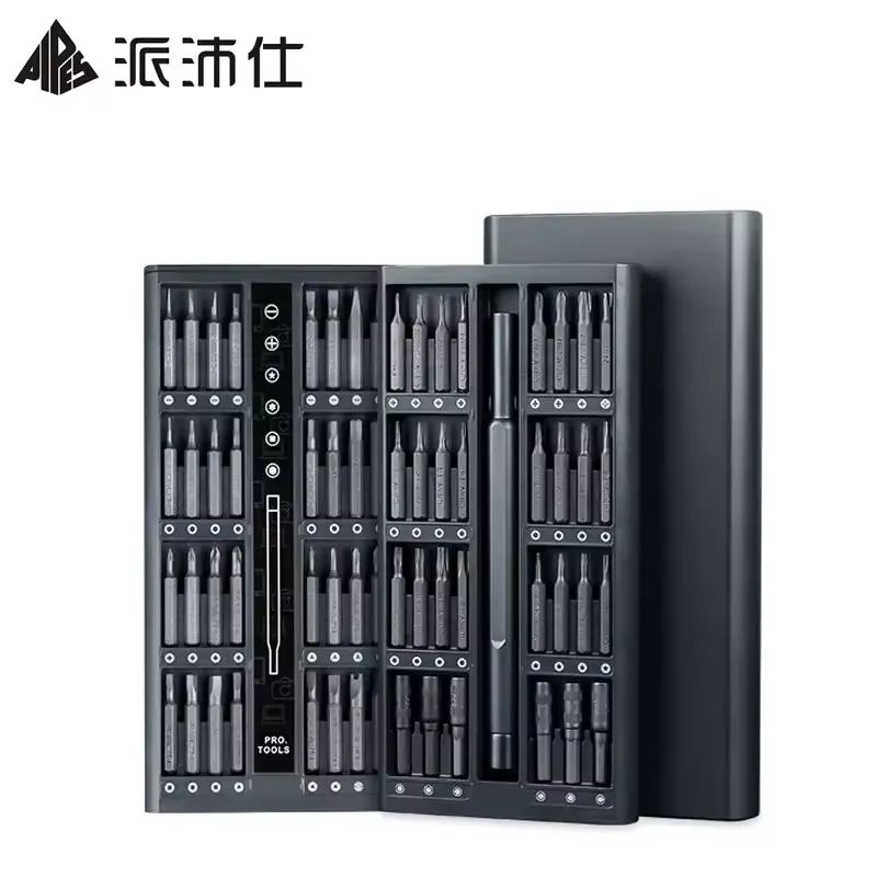 Magnetic precision screwdriver bit set with Torx Tri-Wing and multi-tip options for laptop and electronics maintenance