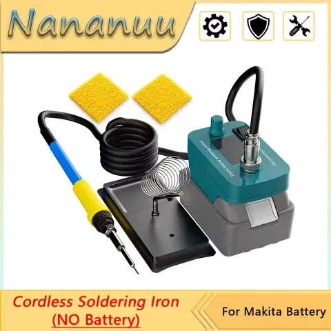 Nananuu cordless soldering iron with battery power for completely cable-free field repair work