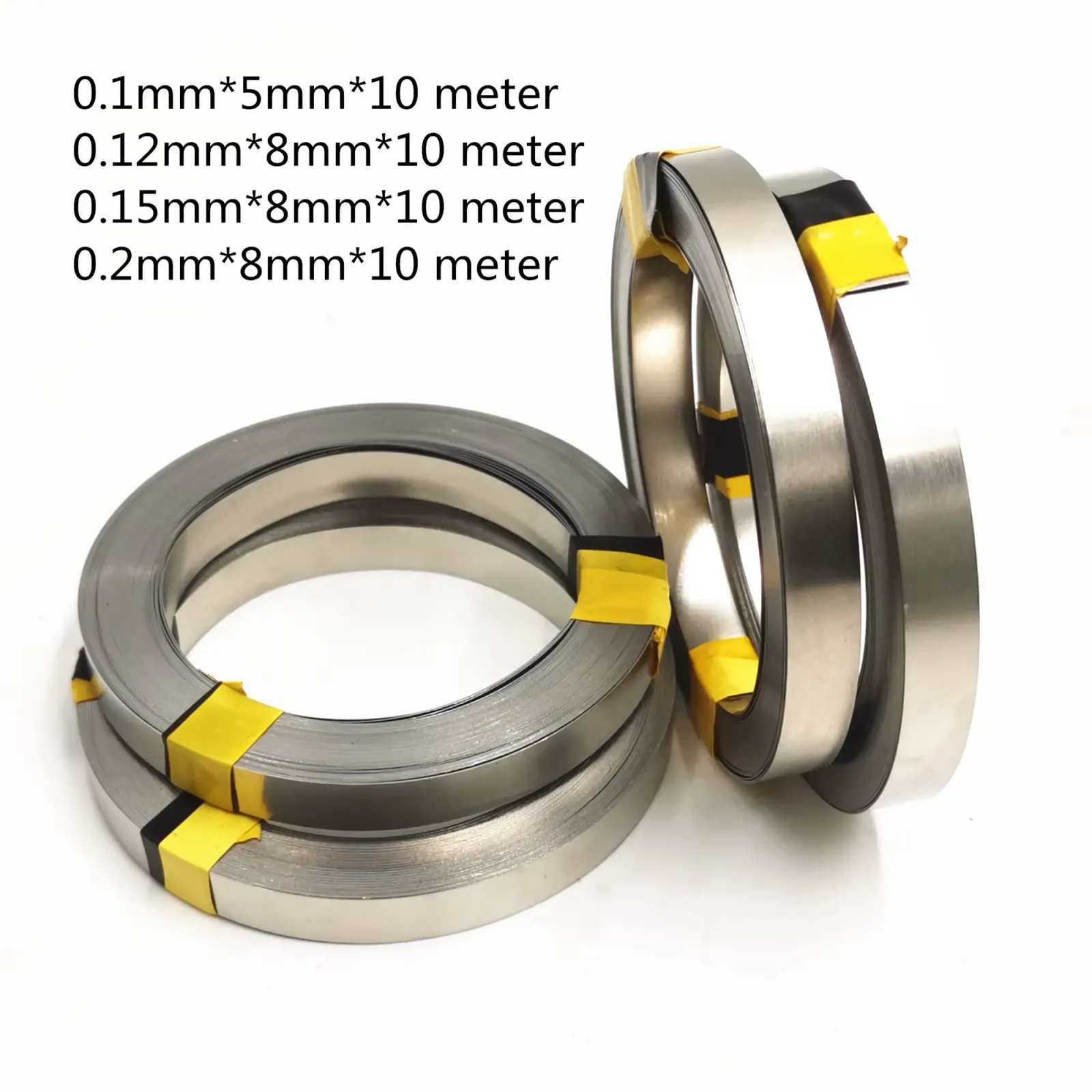 Nickel-plated steel strip 10M roll for 18650 and 21700 Li-Ion battery pack spot welding connections