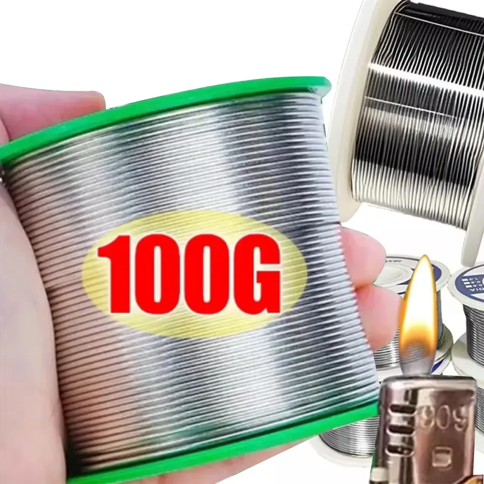 Rosin core solder wire with 2.0 percent flux no-clean formula in 0.8mm and 1.0mm diameter rolls