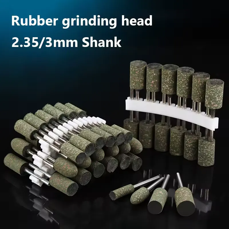Rubber Abrasive Grinding Head — Best Finishing Tool for Rotary Tools Rubber abrasive grinding head with 2.35mm and 3mm shank for rotary tool polishing deburring and surface finishing