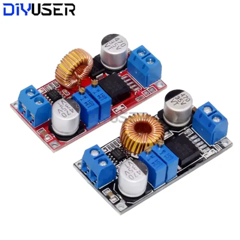 XL4015 DC-DC buck converter module 5A 75W with voltage and current potentiometers for adjustable bench power supply
