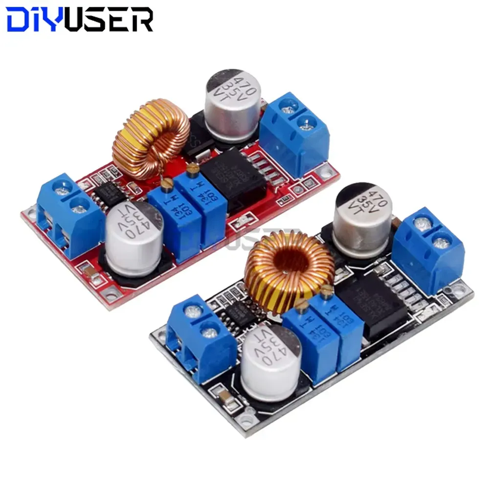 XL4015 DC-DC buck converter module 5A 75W with voltage and current potentiometers for adjustable bench power supply