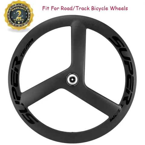 SUPERTEAM carbon front wheel for road bicycle clincher showing rim profile and braking surface