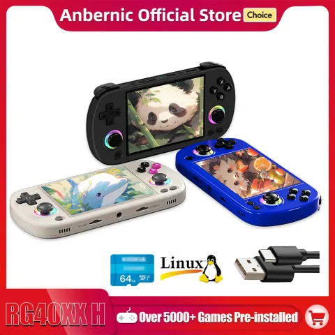 ANBERNIC RG40XX H — Premium 4.0" IPS Handheld Gaming Console with RGB Light